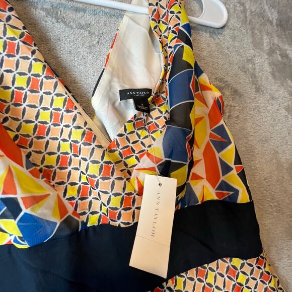 Ann Taylor Geometric Kaleidoscope Maxi Dress Bold Abstract Print Size 2 New‎ - Picture 6 of 8